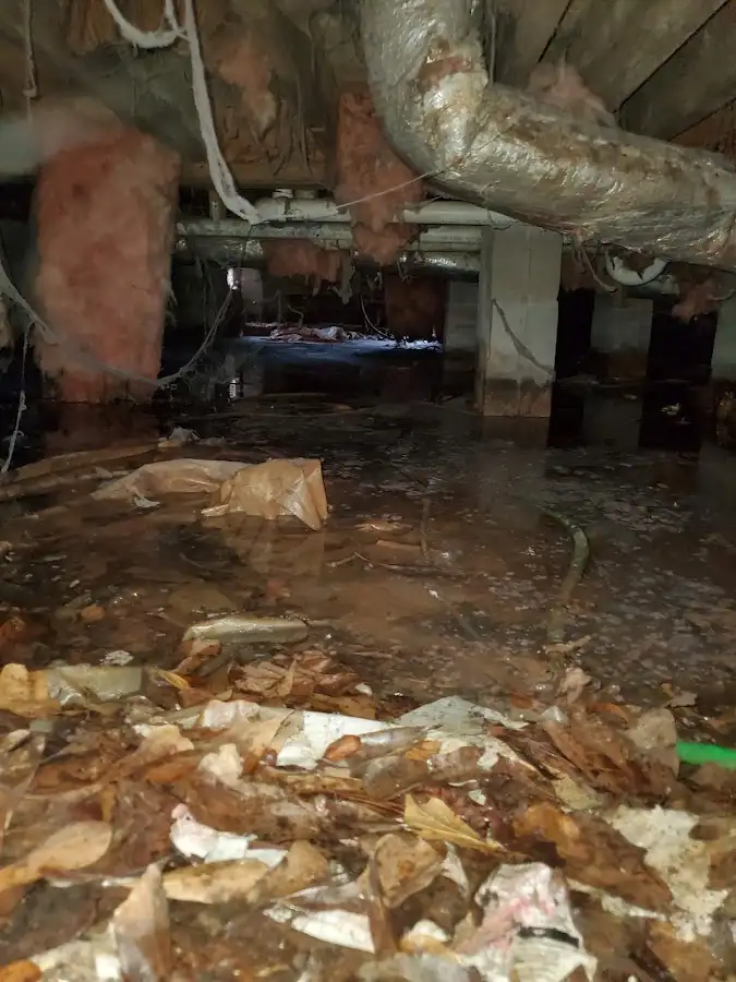 Crawl space flood assessment for Commercial Water Damage Restoration in Carolina Shores